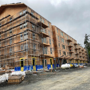 Prefabricated Wood Frame Apartment Construction in Sooke British Columbia